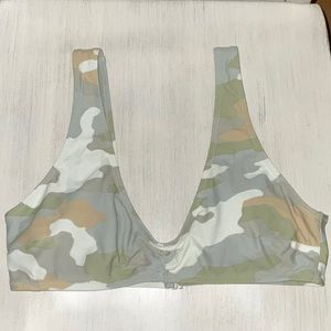 Aerie Wide Strap Plunge Bikini Top